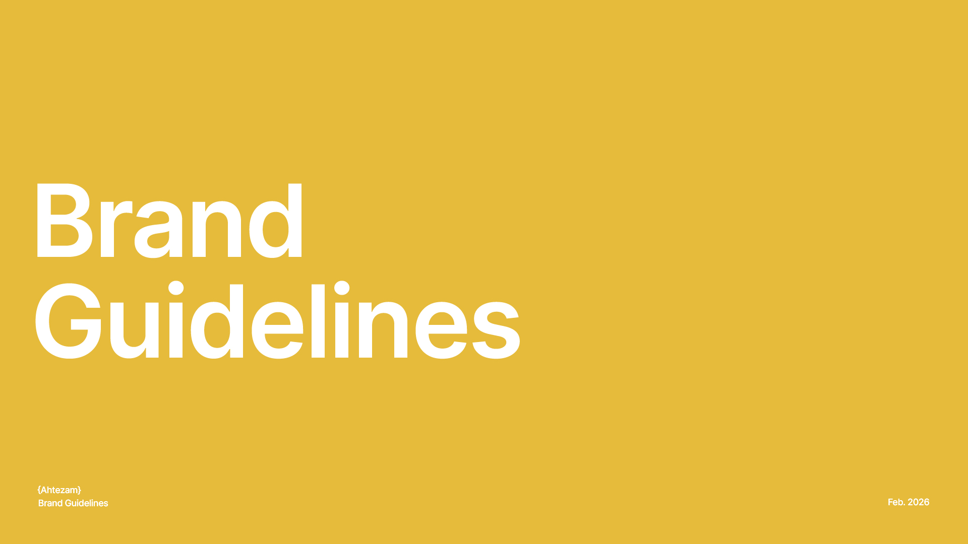 Ahtezam Brand Guidelines cover