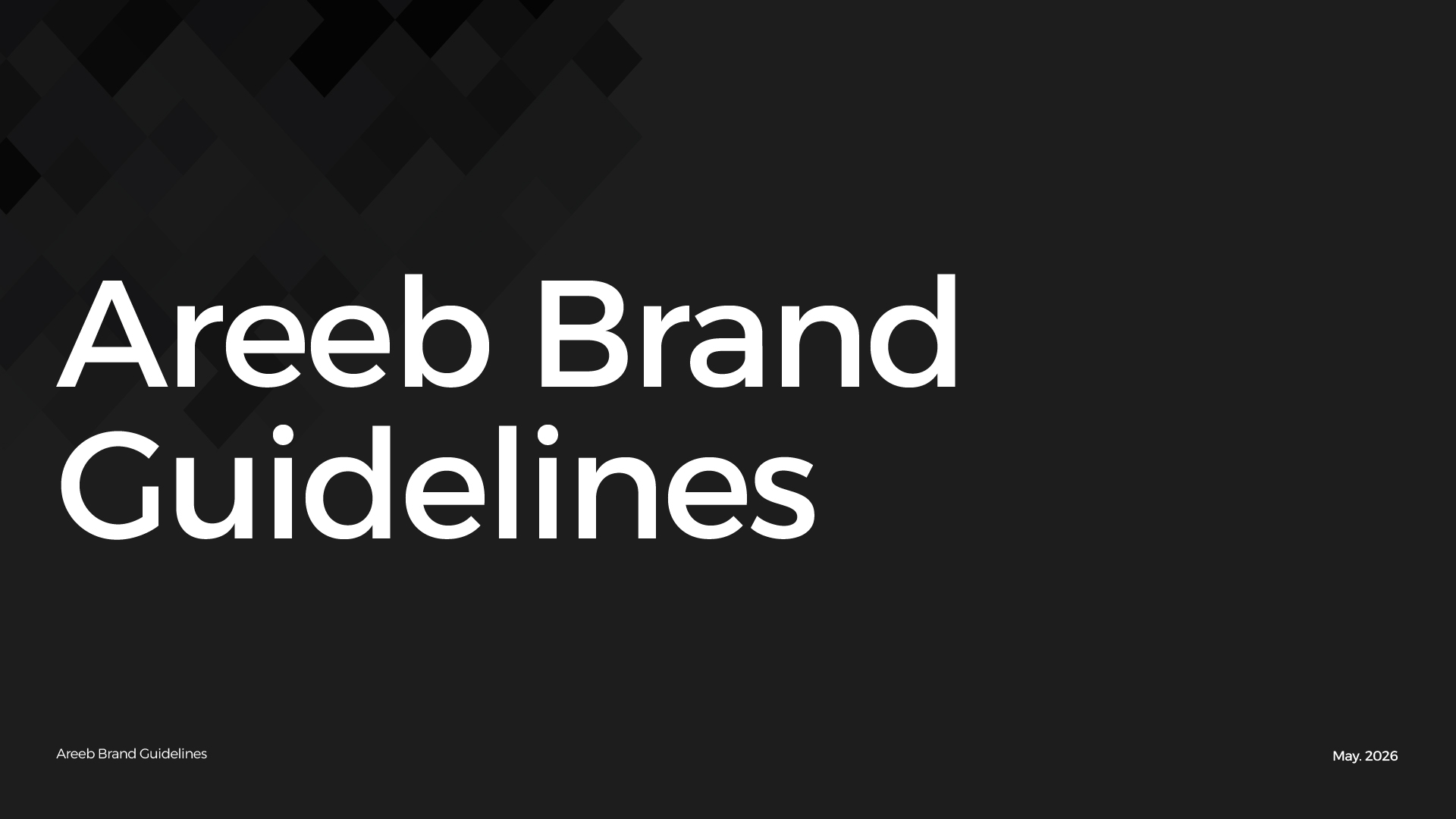 Areeb Brand Guidelines cover